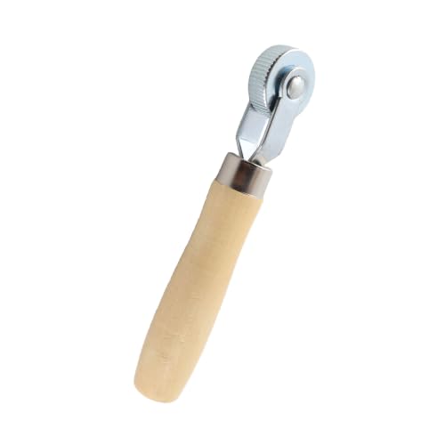 EVGATSAUTO Patch Tire Repair Tool, Car Auto Wheel Wooden Handle Patch Tire Repair Stitcher Ball Bearing Roller Repair Tube Stitch Puncture Tool (Middle)