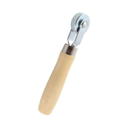 EVGATSAUTO Patch Tire Repair Tool, Car Auto Wheel Wooden Handle Patch Tire Repair Stitcher Ball Bearing Roller Repair Tube Stitch Puncture Tool (Middle)