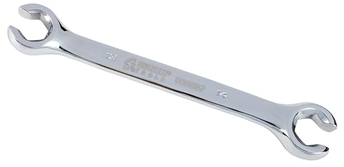 Sunex 980907 13 mm by 14 mm Fully Polished Flare Nut Wrench - size: 13mm by 14mm