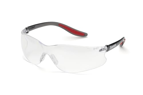 Elvex Delta Plus WELSG14GAF Xenon Clear Lens Anti-Fog Coating, Black Frame, Polycarbonate Lens, ANSI, Lightweight Frame Design for Enhanced Vision and Eye Protection at Work