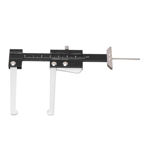 Disc Brake Micrometer Metric Brake Disc Depth Measuring Caliper, 0-60mm High Precise Tire Tread Depth Gauge 0.1mm Accuracy Portable, Manual Auto Brake Disc Depth Gauge