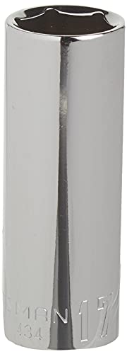 CRAFTSMAN Deep Socket, Metric, 3/8-Inch Drive, 17mm, 6-Point (CMMT44434) - size: 17 MM