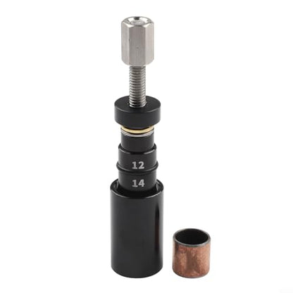 Bike Rear Shock Absorber Bushing Tool, Aluminum Alloy and Stainless Steel, Removal and Install Kit with Spare Bushing for DU(Black) - color: Black