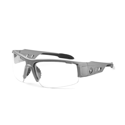 Ergodyne Unisex Skullerz Dagr Anti-fog Safety Glasses - color: Clear Lens, size: Black Frame