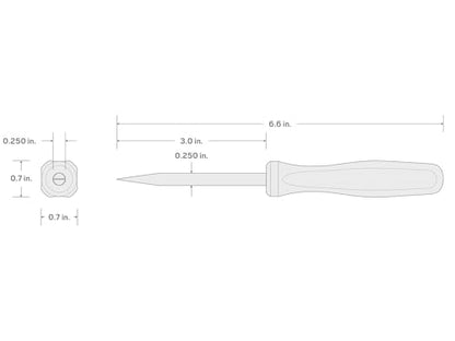 TEKTON 1/4 Inch x 6-1/2 Inch Straight Mini Pry Bar | LRD84102 | Made in USA - size: 1/4 Inch Straight