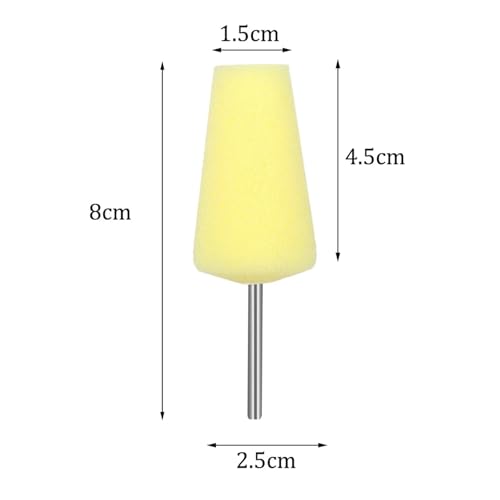 Novel Car Wheel Sponge Cone Round Metal Hub Polish Buffing Shank Polishing Pad - color: Taper 4 pcs