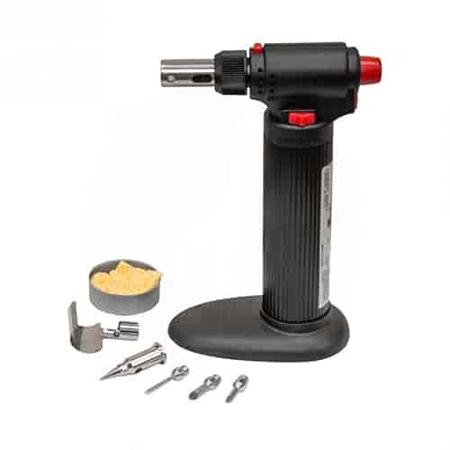 OEMTOOLS 24356 Butane Torch Kit, 3-in-1 Soldering Iron, Blow Torch, and Hot Air Blower for Electrical Repair, Hobbies, Heat Shrink Tubing, and Jewelry Work - style: Micro Torch Kit