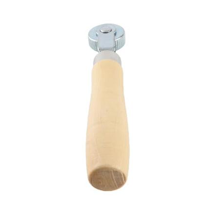 KIMISS Tire Patch Repair Tool for Car Wheel with Wooden Handle and Ball Bearing Roller - Middle Puncture Stitcher for Easy Tire Repair and Maintenance
