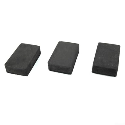 Professional Clay Bar Pad Kit 3 Pieces - Sponge Block for Removing Light Overspray Contaminants - Scratch-Free Auto Detailing for Paint Clear Coat Glass - 9x6cm Black