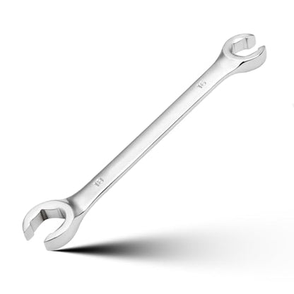 Flare Nut Wrench 16mm x 18mm Double Open End 45 Steel Metric Brake Line Wrenches 15-Degree Offset Design for Removing and Onstalling Nuts in Automotive, Plumbing, and Industrial Applications - size: 16*18mm
