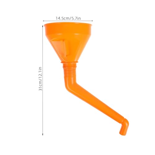 VOSAREA 2pcs Automotive Funnels 17232 Right Angle Long Neck Funnel Set for Easy Engine Oil and Fluids Filling Flexible Spout Design for Spill Use