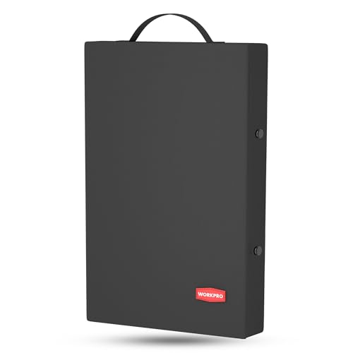 WORKPRO 17" Kneeling Pad with Removable Cover, Black | Soft NBR Foam Cushioning, Large Size, For Gardening, Daily Chores, Workout Supplies - color: Black