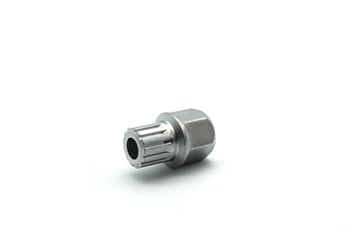 TEMO 58/13Pt Anti-Theft Wheel Lock Lug Nut Removal Socket Key for Vw Audi | Wheel Lock Nut Socket Adapter | Anti-Theft Screw Remover Repair Tool | Tyre Fitting, Garage Repair, Tire Change - size: 58/13PT