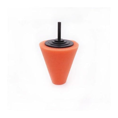 Car Polishing Pad Buffing Foam Sponge Pad Cone Polisher Buffer Pad Automotive Waxing Kit for Car Wheel Hub Headlight Polishing - color: Soft 1pc