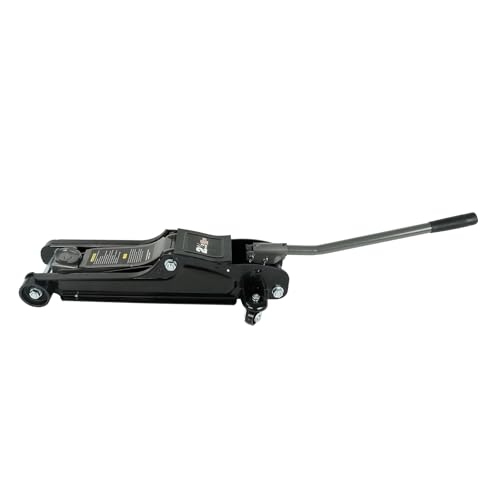 2.5 Ton (5,000 LB) Heavy Duty Floor Jack, Aluminum and Steel Low Profile Hydraulic Car Jack with The Piston Quick Lift Pump，3.5"-13.95" Lifting Range，Black