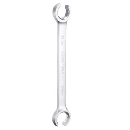 HARFINGTON Flare Nut Wrench 22mm x 24mm CR-V Nickel Plating Wrench for DIY Automotive Repairs and Household Maintenance - size: 22mm x 24mm