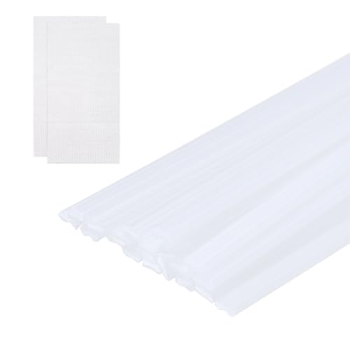 MECCANIXITY 20pcs Plastic Welding Rods, 20 Inch PP Welding Repair Strips Welder Rods with Reinforcing Mesh for Car Bumpers, Kayak Repair, Plastic Welder, White - color: White, size: 50cm