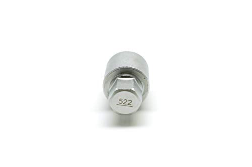 TEMO 522 Wheel Lock Nut Screw Removal Key Anti-Theft Lugnut Socket S3056 for Vw Audi Vag Volkswagen Vehicles - size: Model 522 (1 Piece)