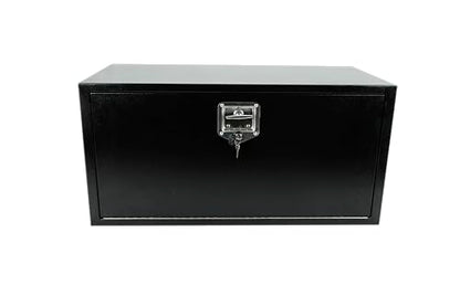 BLACKHORSE-RACING Underbody Truck Tool Box with T-Handle Latch Waterproof Truck Tool Box for Underbed of Truck, Trailer, Rv 36"(L) x 18"(W) x 18"(H)-Black Steel - size: 30" x 18" x 18 "