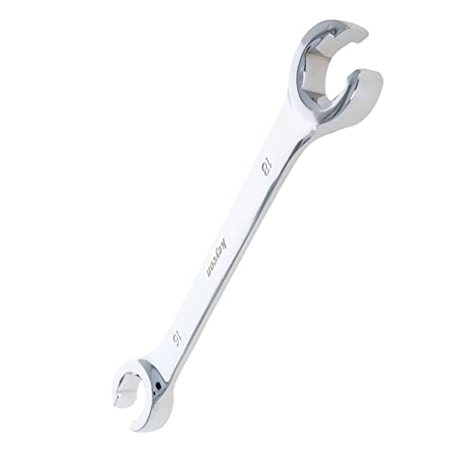 Auniwaig 16mm x 18mm Flare Nut Wrench 0.63 x 0.71 Inch Metric Double Open End Geardrive Flare Nut Wrench for Removing Replacing Nuts 2 Pcs - size: 16x18mm