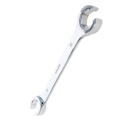 Auniwaig 16mm x 18mm Flare Nut Wrench 0.63 x 0.71 Inch Metric Double Open End Geardrive Flare Nut Wrench for Removing Replacing Nuts 2 Pcs - size: 16x18mm