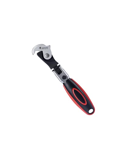 QUENCHING Self Adjusting Crowfoot Wrench, 7.5" Auto Jaw 5/16" to 11/16", 8 to 17 mm, Rust Resistant & Power Grip, Space-Saving Alternative to Wrench Sets for Car and Home Repairs - size: 7.5" Wrench