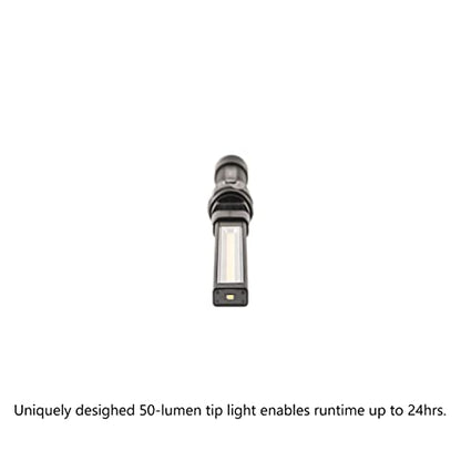 NextLED NT-7543 Foldable Rechargeable LED Work Light, COB LED Slim Work Light with Magnetic Base. Ultra Bright Flashlight, Cast Aluminum, Mechanics, Car Repair, Outdoor, Camping, Emergency, Garage - style: 350 Lumen Single Sided