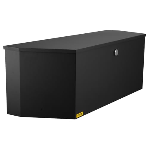 VEVOR Trailer Tongue Box, Heavy Duty Trailer Tongue Tool Box Storage Organizer with Lock & Keys, Utility Tool Chest for Pickup Truck Bed, RV, SUV, Off-Road Vehicle, Steel, 36" x 12" x 12" - size: 36" Black, style: Steel