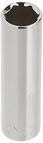 CRAFTSMAN Deep Socket, Metric, 3/8-Inch Drive, 12mm, 6-Point (CMMT44428) - size: 12 MM