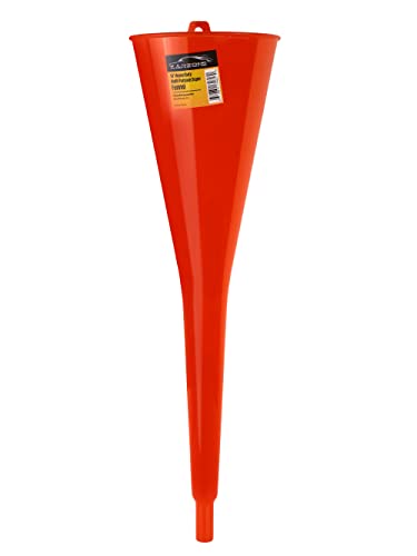 Long Neck Funnel, Oil Funnels for Oil Change, Long Funnels for Transmission Fluid, Automotive Funnel for Gas & Lubricants (12.0 Fluid Ounces, Red) - color: Red