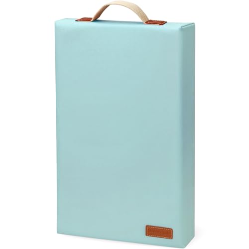 HappyPicnic Waterproof Kneeling Pad for Garden or Bath, 2 inch Thick Soft Foam Kneeler Mat for Gardeners Knee Support or Bathtub Bathing Baby with Handle and Removable Cover-Green - color: Blue Green
