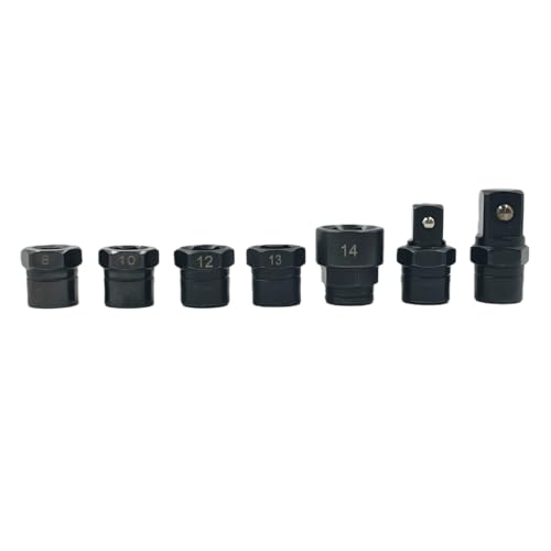 Air Ratchet Wrench Thru-Hole Tight Spaces Autobody Repair Remove Bolts | Remove Install Bolts Fasteners ,Ratchet Socket Set (8mm/10mm/12mm/13mm/14mm) ,with 3/8" 1/4" Square Adapter - style: wrench with 3/8" 1/2" square adapter