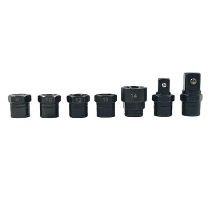 Air Ratchet Wrench Thru-Hole Tight Spaces Autobody Repair Remove Bolts | Remove Install Bolts Fasteners ,Ratchet Socket Set (8mm/10mm/12mm/13mm/14mm) ,with 3/8" 1/4" Square Adapter - style: wrench with 3/8" 1/2" square adapter