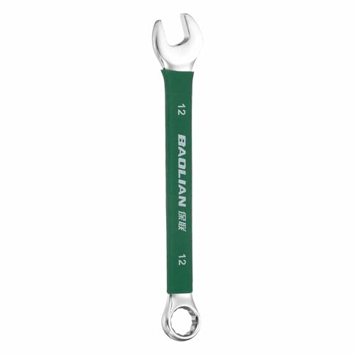 HARFINGTON 12mm Metric Combination Wrench 10 Degree Offset 12 Point Cr-V Steel Single Open End Spanner Wrenches for Automotive Repair Furniture Assembly - size: 12mm