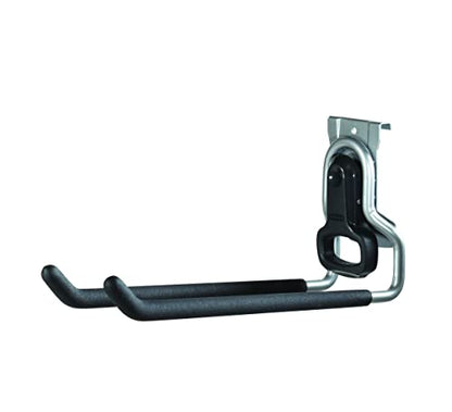 Rubbermaid FastTrack Rail Garage Organization Multi-Purpose Hook 50 lbs Capacity Satin Nickel Wall Mounted Storage System Direct Mount into FastTrack Garage Rail for Home/Garage Organization - style: Multi-Purpose Hook