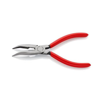 KNIPEX Tools - Long Nose Pliers With Cutter, 40 Degree Angled (2521160), 6-1/4 inches