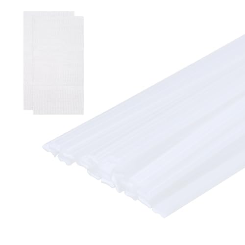 MECCANIXITY 20pcs Plastic Welding Rods, 8 Inch PP Welding Repair Strips Welder Rods with Reinforcing Mesh for Car Bumpers, Kayak Repair, Plastic Welder, White - color: White, size: 20cm