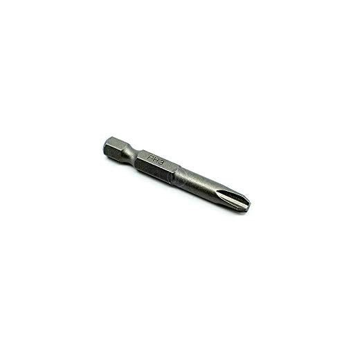 Benchmark Abrasives 1/4 Inch Hex Anti Slip Phillips Insert Screw Head Screwdriver Bits, Rotary Drill Bits for Repairing Electronics, Automotive Parts, Furniture (50 Pack) - (PH3 x 2") - size: PH3 x 2"