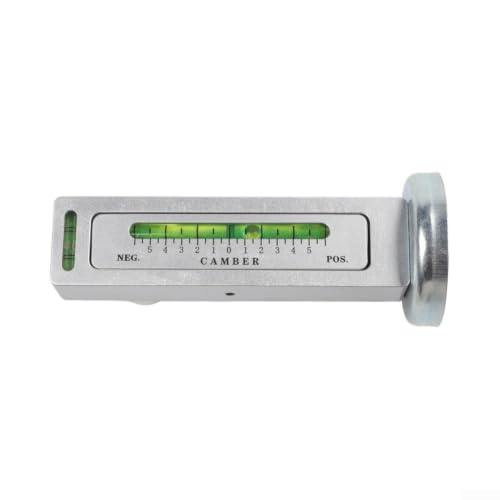 Adjustable Camber Gauge Tool, Magnetic Wheel Alignment Castor Caliper, Disc Brake Leveling Measure Kit for Ford for Chevy for Toyota for Jeep(Plastic silver)