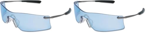 Crews T4113AF Rubicon Safety Glasses Light Blue, Anti-Fog Lens, 1 Pair (Pack of 2) - size: 1 Count (Pack of 2)