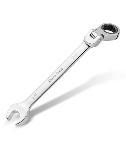 DURATECH 3/4" Flex-Head Ratcheting Combination Wrench | SAE, 72-Tooth, CR-V Steel - style: 3/4"