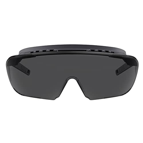 Ergodyne Skullerz OSMIN OTG Safety Glasses, Anti Fog, Over the Glasses Anti Scratch Protective Eyewear - color: Smoke Lens