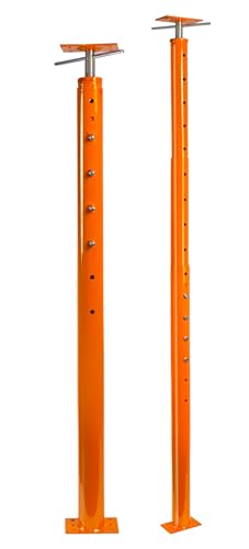 House Floor Jack, 54"-155" Adjustable Post Basement Support Pole Jacks, Heaty Duty Telescoping Jacks for Leveling, Floor Joist Jack for House Lifting Temporary Support, 18000 lbs Max Load Capacity - color: Orange, size: 54"-155" (1 Pack )