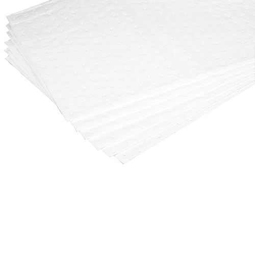PONO 50 Pcs Oil Absorbent Pads, 15x20 IN White Heavy Weight Oil-Only Absorbent Pad,Used for Oil Spill Cleaning in Garage Workshop, Reusable, Washable, Durable - size: 50Pcs, 15"X20"