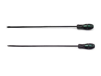 VCT 2pc 22-1/2" Inch Extra Long Thin Shaft Jumbo Screwdriver Set Phillips & Flat