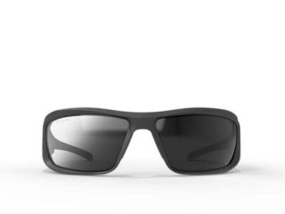EDGE Brazeau Safety Glasses, Non-Slip, Impact/Scratch Resistant, 99.9% UV Protect, ANSI Z87 Rated - color: Black Frame