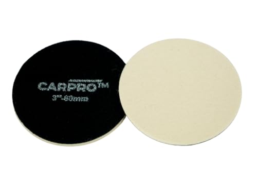 CARPRO Glass Polishing Pad - Polish Glass Scratches Etching, Correct and Clean Damaged Windshield & Window Glass - 3" (1 Pack) - size: 3 inch (Pack of 1)