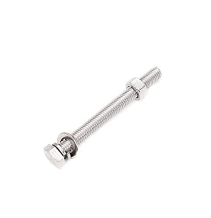 1-Pack M10 x 170mm Hexagon Screws Hex Bolts with M10 Hex Nuts Flat Washers/Spring Lock Washers Set, 304/18-8, Plain Finish - size: 1-Pack M10 x 170mm
