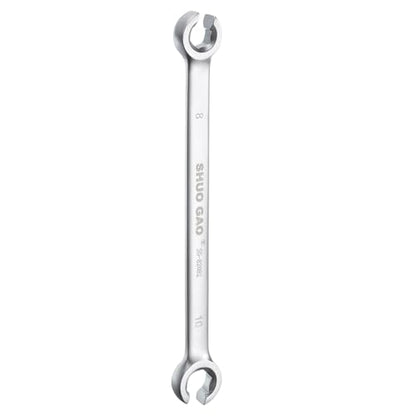 HARFINGTON Flare Nut Wrench 8mm x 10mm CR-V Nickel Plating Wrench for DIY Automotive Repairs and Household Maintenance - size: 8mm x 10mm