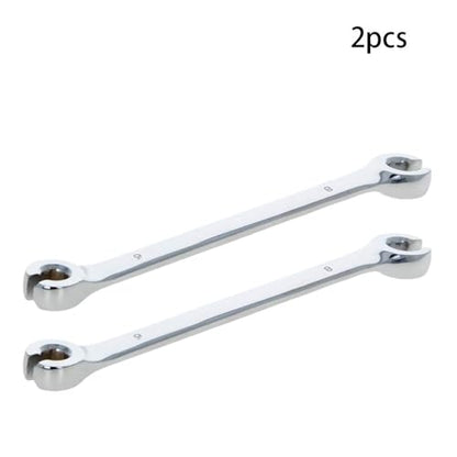 Auniwaig 2 Pcs 6mm x 8mm Flare Nut Wrench 0.24 x 0.31 Inch Metric Double Open End Geardrive Flare Nut Wrench for Removing Replacing Nuts - size: 6x8mm